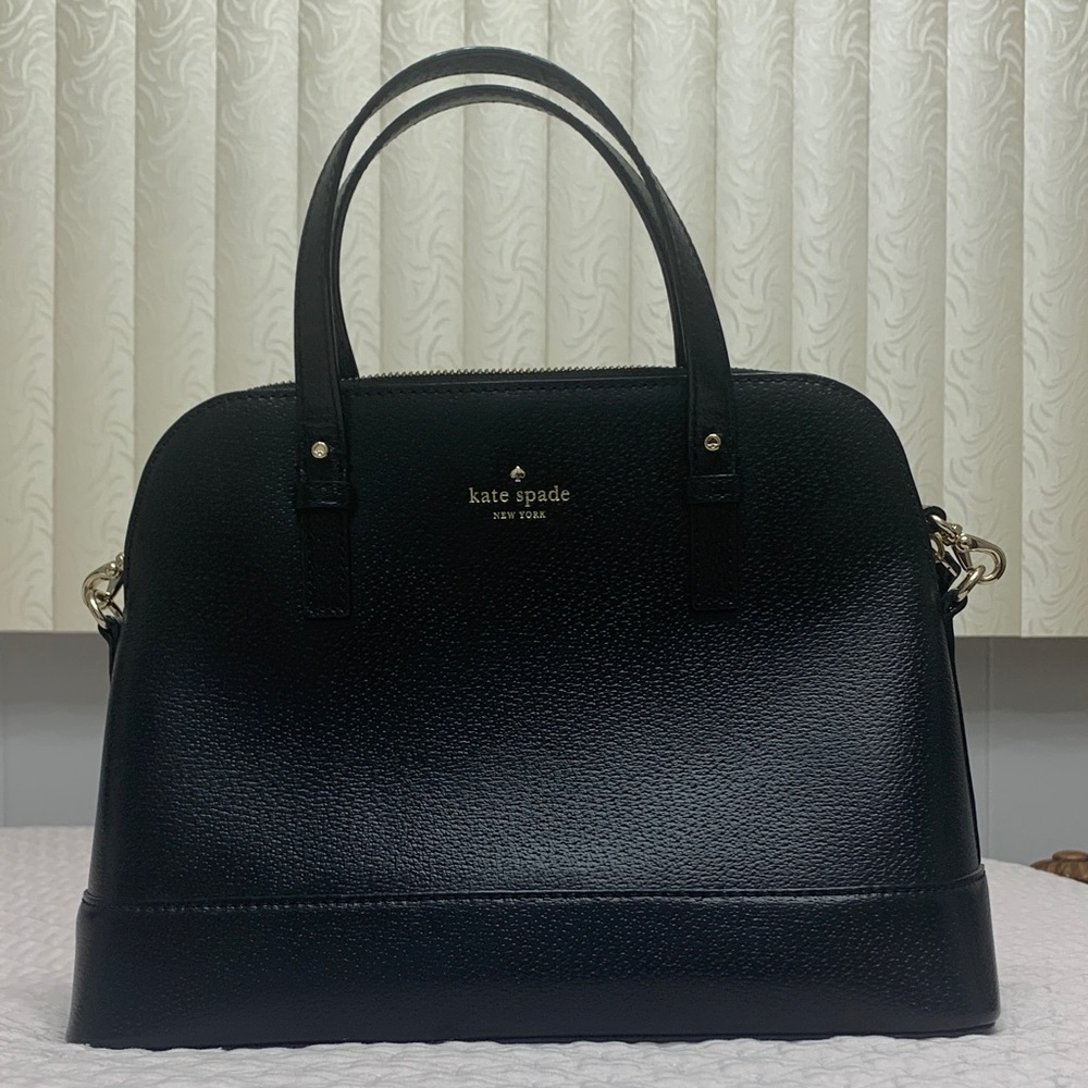 Kate Spade Black Textured Satchel